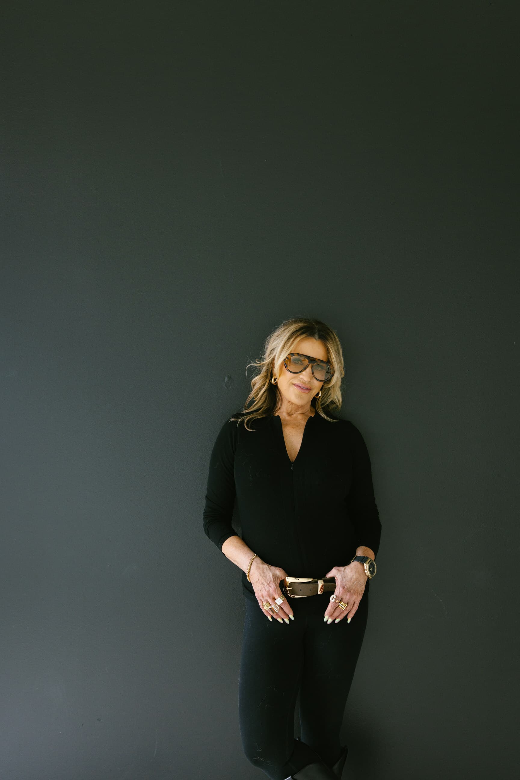 Giselle Koy portrait on a dark background