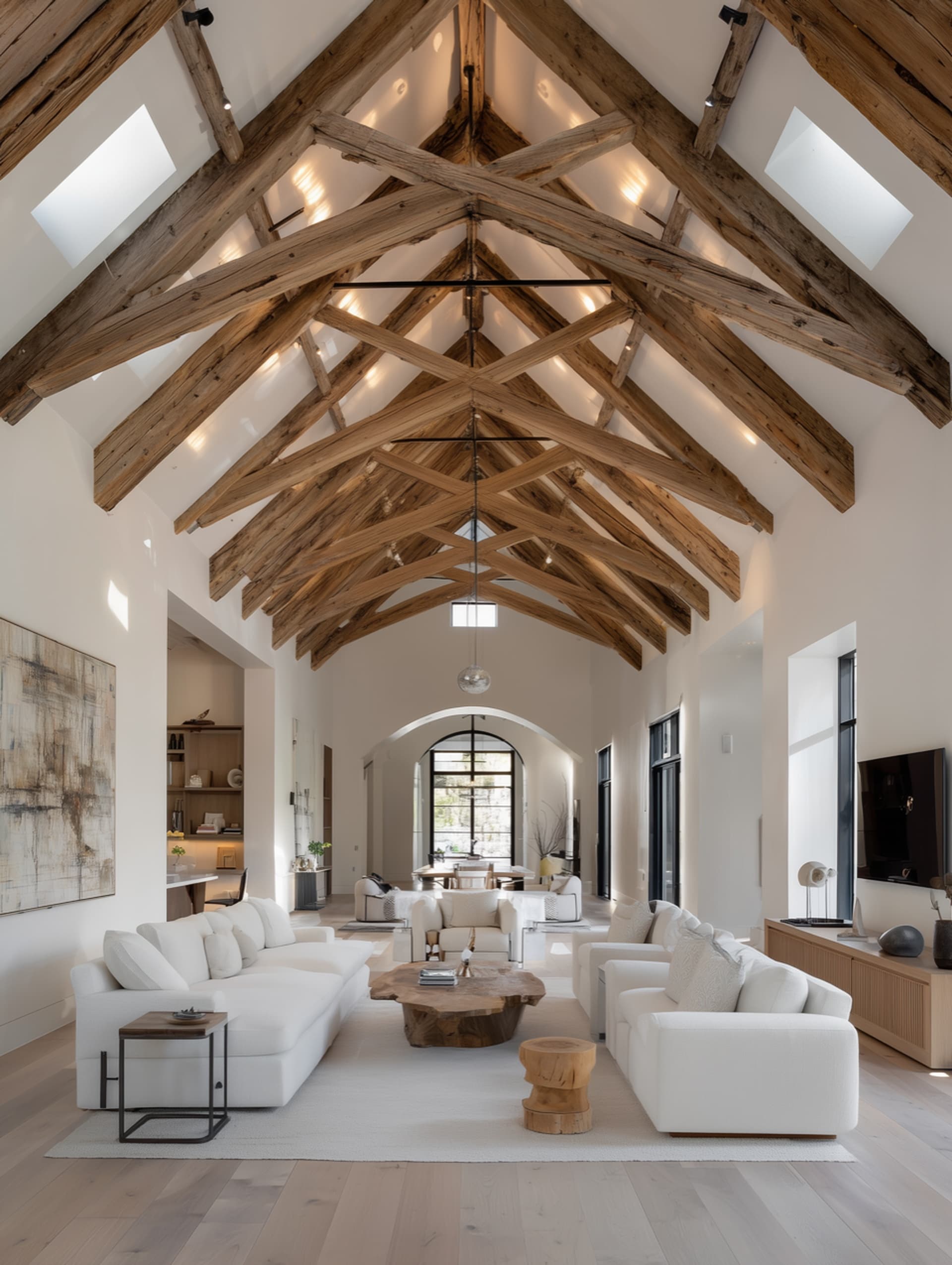 Modern Farmhouse cover — a hand-rendered architectural illustration of a contemporary farmhouse in warm sand and deep earth tones