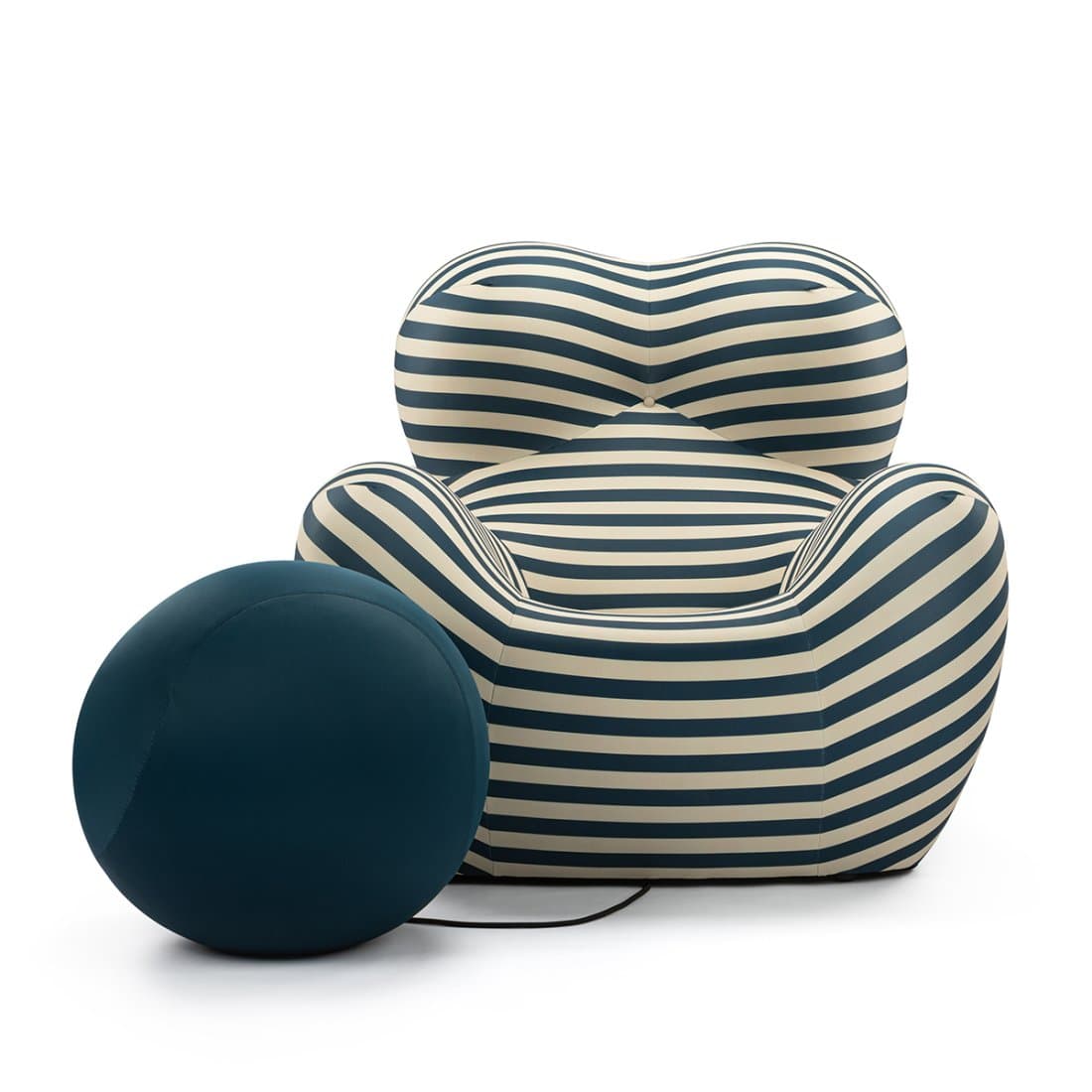 Sculptural curved lounge chair in warm neutral upholstery — a preview piece for the upcoming LTK shop